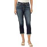 Silver Jeans Co. Womens Avery High Rise Curvy Fit Capri Jeans