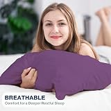 DN Pillow Cases 2 Pack Purple 50x75cm Microfibre Envelope Closure view 5