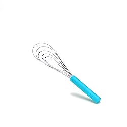 Flat Whisk Silicone Handle Non Slip 10" - 5 Wires