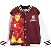 Disney Bomber Jacket Spider Man Marvel Toy Story Cars Varsity Cardigan2-13Y | Officially Licensed Snap Button Coat,Fall Star Wars Graphic Cloth Top,Hulk Venom Stitch Mickey Lightning Mcqueen Kids Apparel