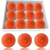 Baisidiwei Baseballs 12 Pack Dimpled Baseballs, 9-Inch Pitching Machine Balls for Hand-Eye Coordination, Hitting and Fielding Practice