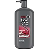 DOVE MEN + CARE Body and Face Wash Exfoliating Deep Clean for Men, with 24-Hour Nourishing Micromoisture Technology Body Wash, 30 oz