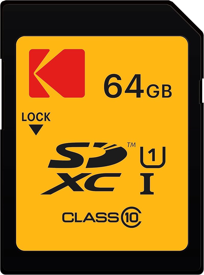 Kodak 64GB SD Card UHS-I U1 V10 SDHC/XC High Speed Memory Card