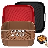 Redfly Silicone Air Fryer Liners 7.8 in, 3PCS
