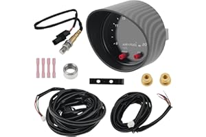 LEVANLIGHTING 30-0300 Wideband UGEO Air Fuel Ratio Gauge, Measuring 52mm (2-1/16"), Includes an AFR/Lambda Controller Kit wit