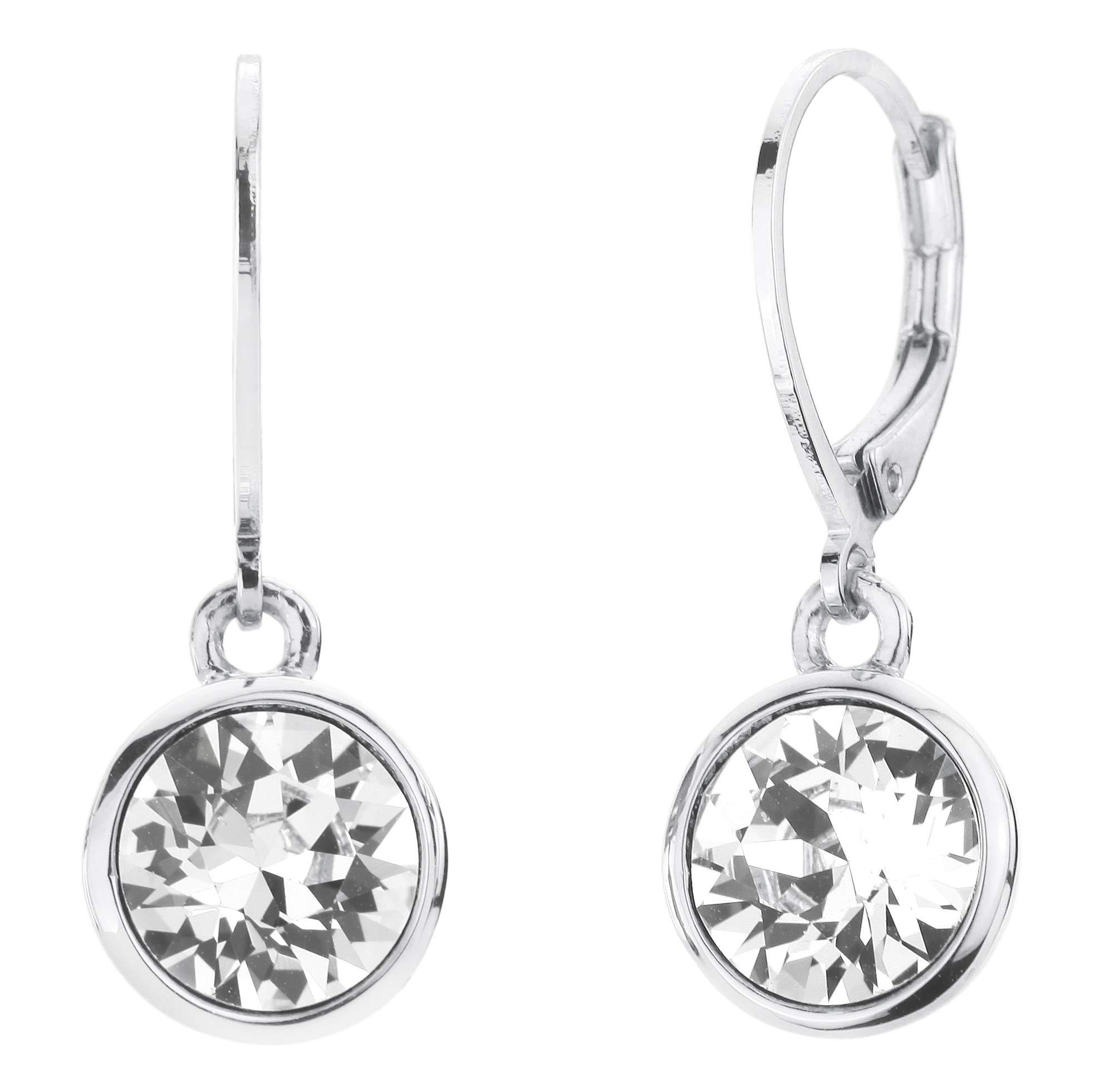 Traveller French hook earrings - Preciosa crystals - Platinum Plated