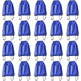 Drawstring Backpack Bulk 20 Pcs Draw String Backpack Bags DIY Gym Sports Traveling Yoga Cinch Bag Sackpack Drawstring (Royal Blue bluenoya)