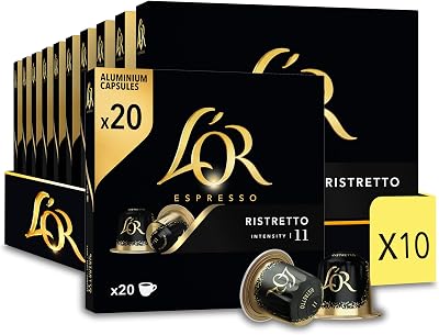 Espresso Café - 200 Capsules Ristretto Intensité 11