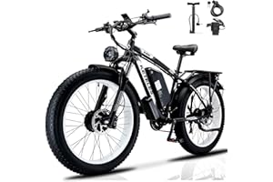 VNUVCOE 2000W Electric Bike for Adults ebike 35MPH Electric Bicycle AWD Dual Motor Electric Mountain Bike 26" Fat Tire Ebike with 48V 23AH Removable Battery, All Terrain Hydraulic Disc Brake