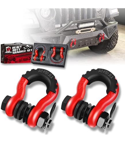 thumbnail image 2 of 2PCS 5 Ton D-Ring Shackles Mount With Backer Plate – Bolt On Clevis Mount For Bumper 2 of 6