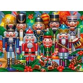 Buffalo Games Silver Select Nutcrackers 1000 Piece Puzzle for Adults | Full-Color Reference Poster, For Easier Piece Matching, Promotes Focus &amp; Relaxation, For Quiet Christmas Evenings