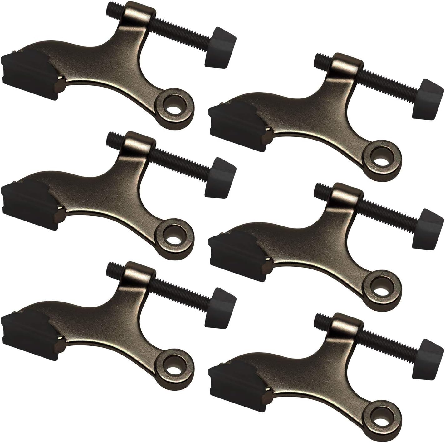 Nuk3y Hinge Pin Oiled Rubbed Bronze Heavy Duty Door Stop (6-Pack) by Nuk3y