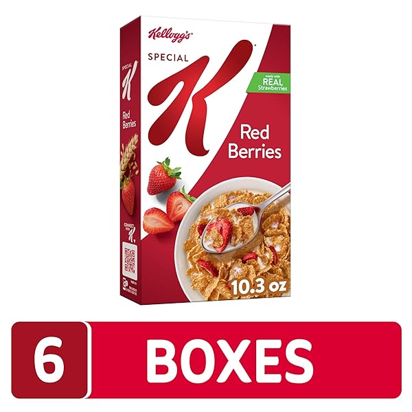 KELLOGG’S SPECIAL K BREAKFAST CEREAL, FAMILY BREAKFAST, FIBER CEREAL, RED BERRIES (6 BOXES)