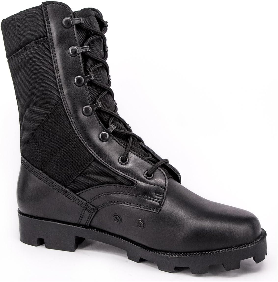 WIDEWAY Men's Military Jungle Boots Full Grain Leather Speedlace Desert Boots Combat Outdoor Work Water Resistant Boots