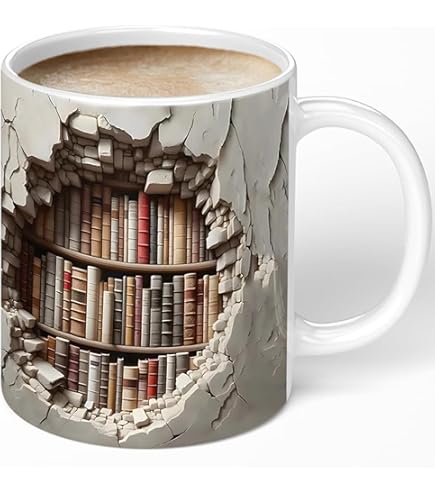 Tasse à Café Fantaisie En Forme De Livre Peint En 3D - Tasse à Thé