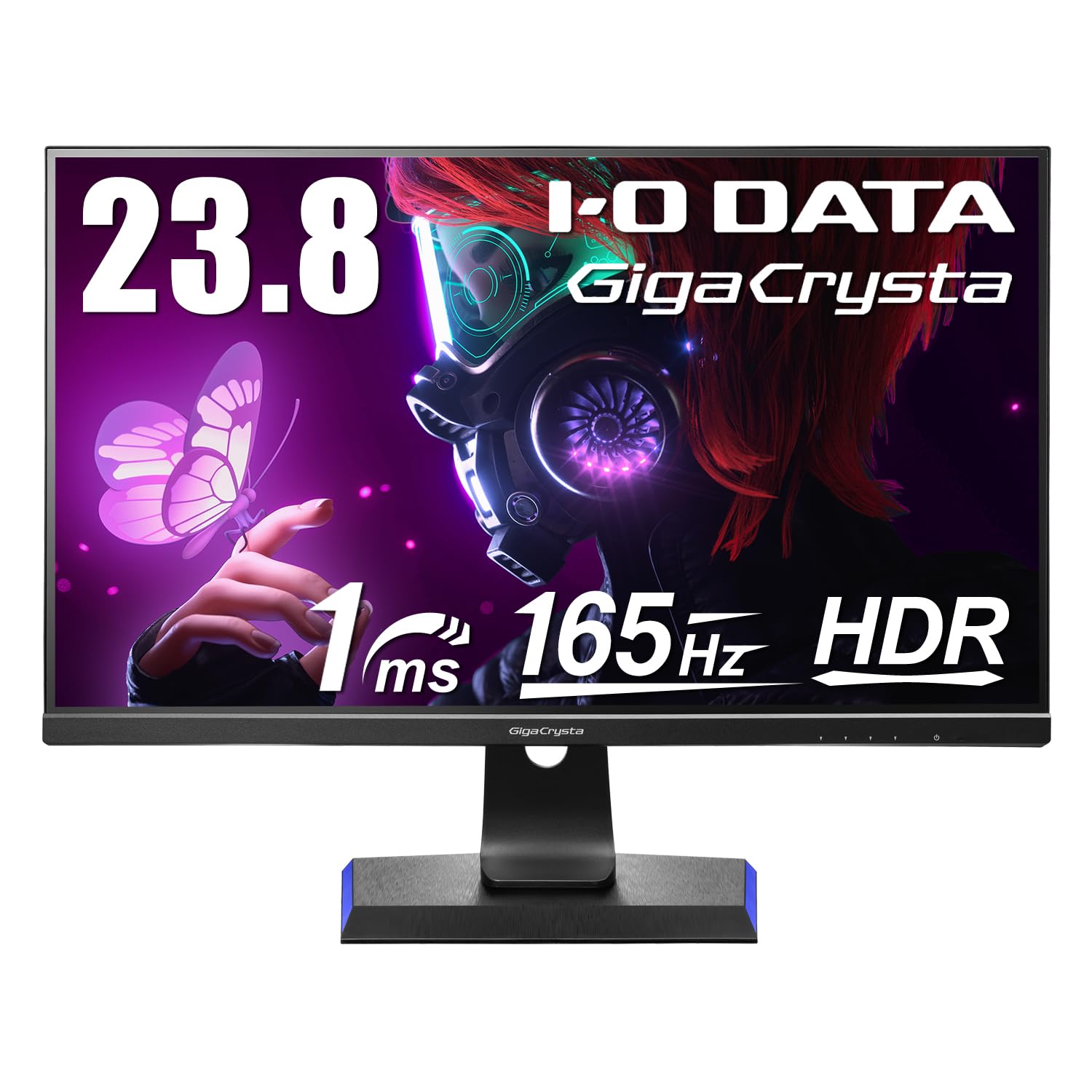 アイ・オー・データ IODATA ゲーミングモニター 23.8インチ FHD 1080p GigaCrysta 165Hz 1ms ADSパネル (AMD FreeSync/HDMI×3/DisplayPort/スピーカー付/高さ調整/縦横回転/メーカー3年保証/土日サポート) EX-LDGC243HDB商品画像