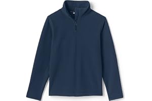 Lands' End School Uniform Kids Lightweight Fleece Quarter Zip Pullover