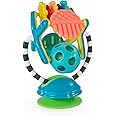 Sassy Teethe & Twirl Sensation Station 2-in-1 Suction Cup High Chair Toy, Developmental Tray Toy for Early Learning, Ages 6+ Months