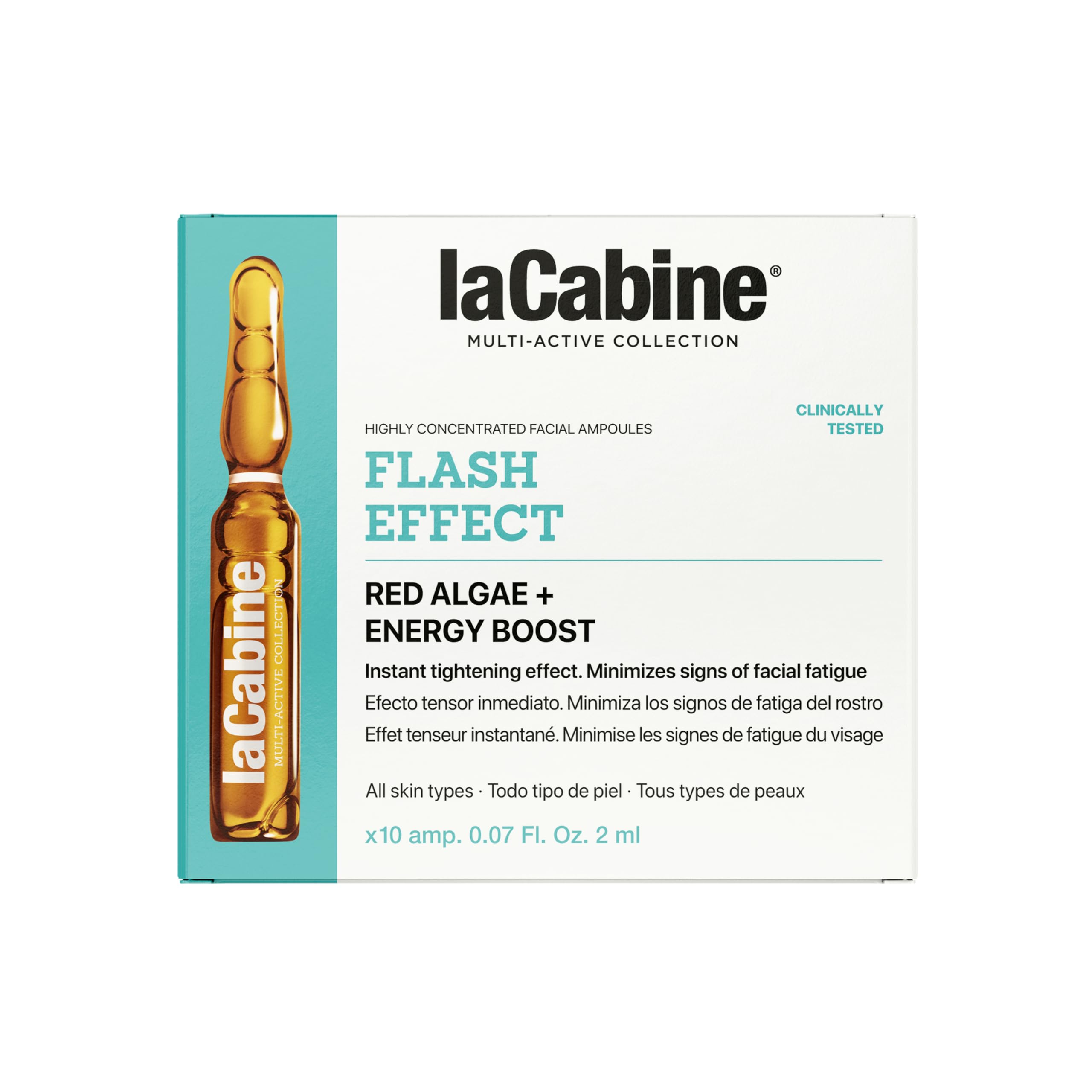 La Cabine Flash Effect 10 Ampoules of 2 ml, one Color