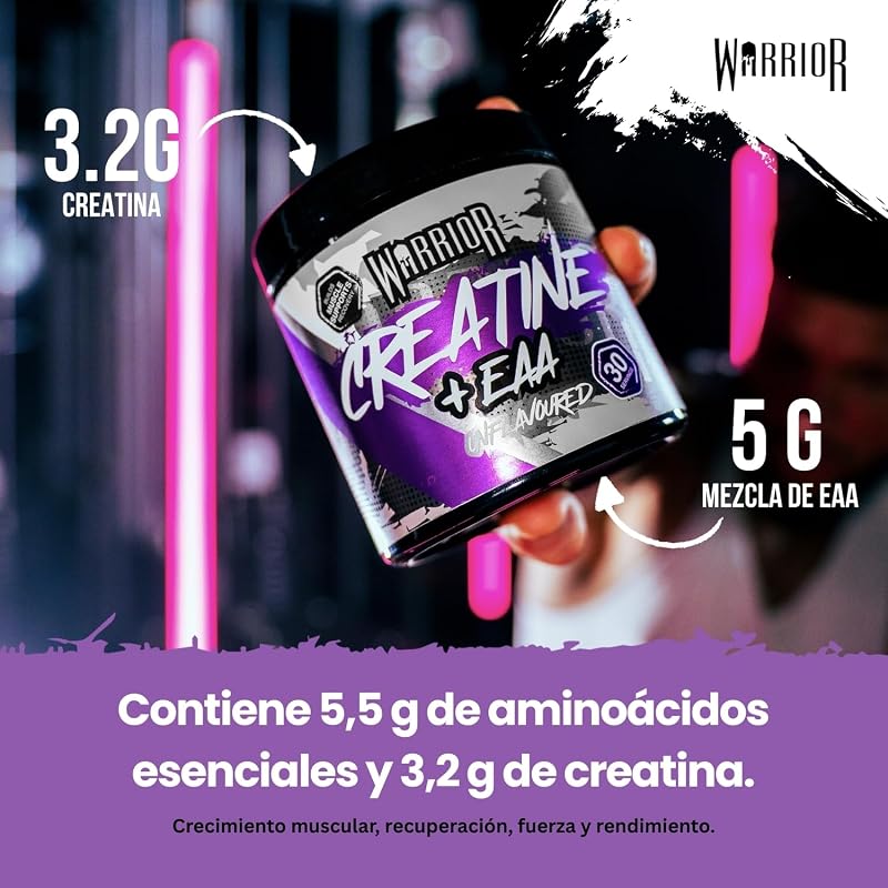 Creatina Monohidratada + EAA 270g - 30 doses - Fórmula para recuperação e apoio muscular com suplemento de desempenho - Pó essencial de aminoácidos para treino (sem sabor)