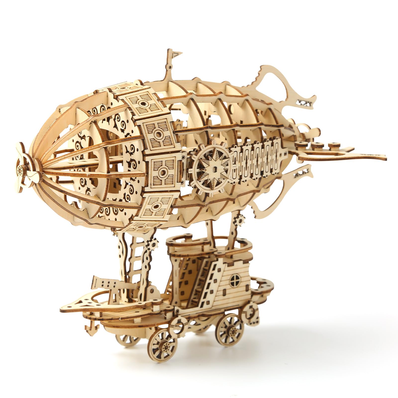 Cuteefun 3D Wooden Airship Puzzle, Wooden Models Kit for Adults to Build, Make Your Own Woodcraft Kit, Gift Idea for Birthdays Christmas Father's Day