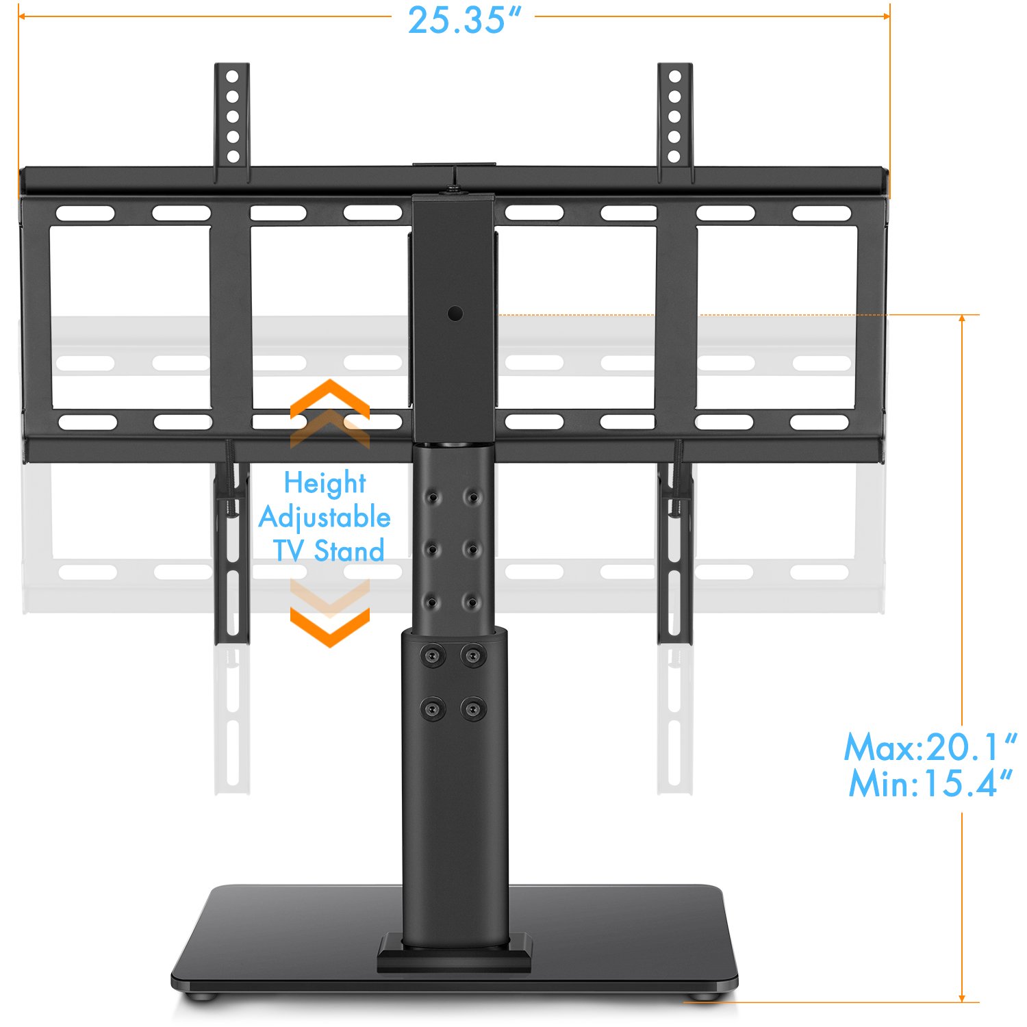 HUANUO Table Top Swivel TV Stand Packer Fan Cave