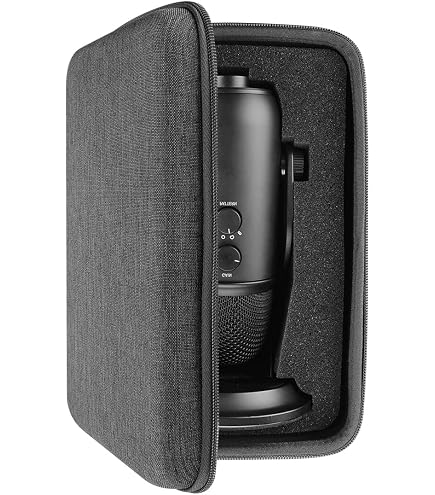 khanka Hard Case for Logitech for Creators Blue Yeti USB Microphone/Blue