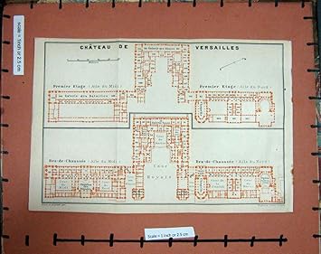 Plan Chateau De Versailles Etage Karte Frankreichs 1913