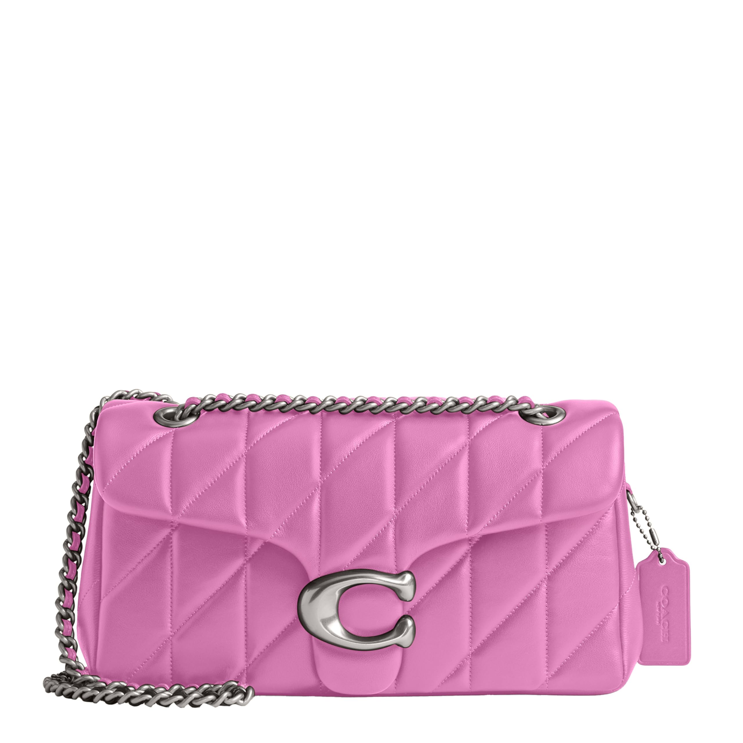 Photo 1 of COACH Quilted Tabby Shoulder Bag 26 with Chain, LH/Fuschia