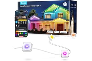 Govee Permanent Outdoor Lights 2, 100ft RGBIC Outdoor Lights with 72 LED Lights, IP67 Waterproof, 100 Scene Modes with 40lm White for Outdoor Decorations, Works with Alexa, Google Assistant, White4.5 out of 5 stars 1,414$209.99