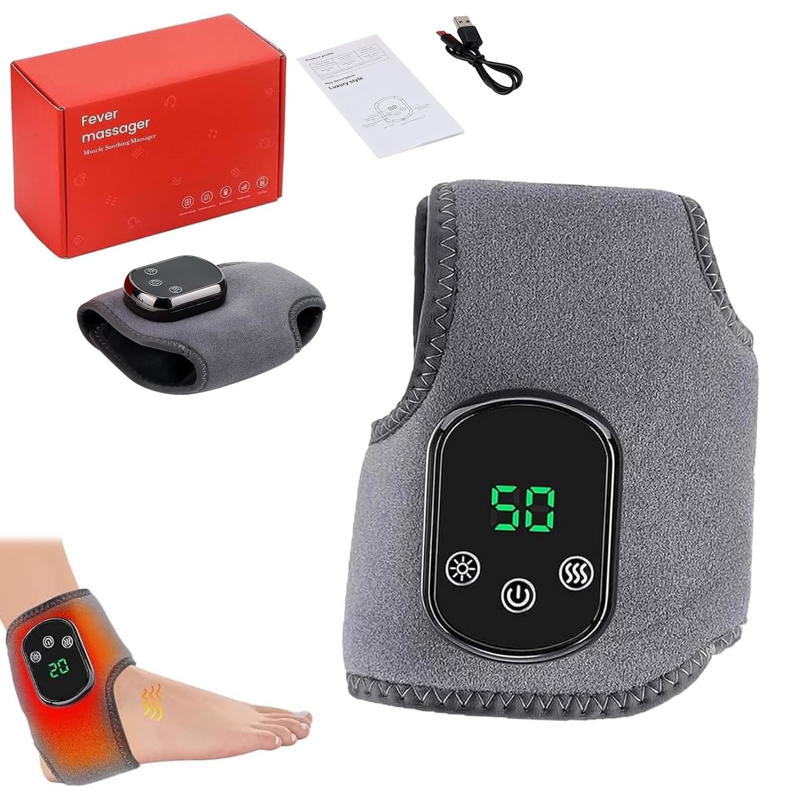 Photo 1 of Soleva Foot Massager,3-in-1 Naxir Foot Revive Massager,Wireless & Portable Heated Ankle Wrap