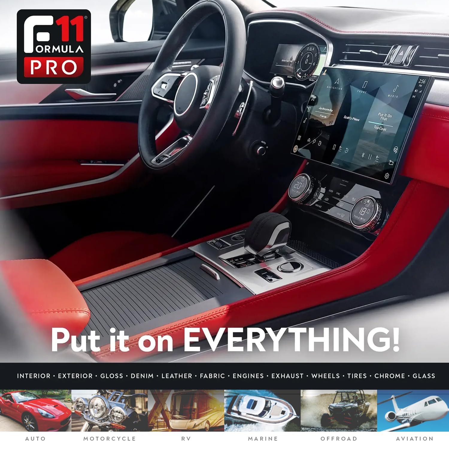 TopCoat F11PRO All-Surface Car Polish & Sealer 8 oz Spray Bottle - Most Advanced Water-Based Ceramic Coating for Cars, Motorcycles, Boats, RVs and More - Car Coating Spray for Shine and Protection