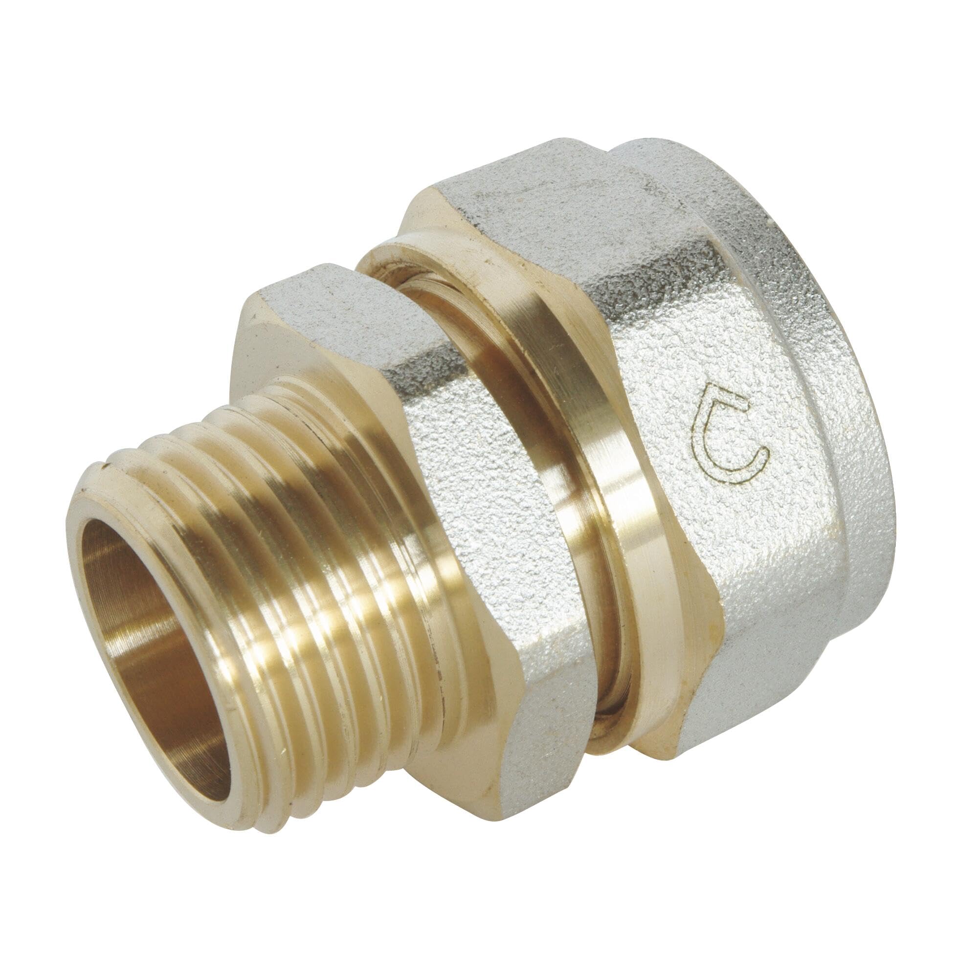 SOMATHERM FOR YOU - / 3716-20-15 Compression Straight Fitting for Multilayer Tube Diameter 20 - Male 15/21 Inch