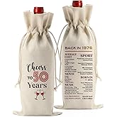 FBCCZEY 50th Birthday Gifts for Women Her Him Wine Bag, 50 Year Old Birthday Gifts for Women Men Wine Bottle Bag, Happy 50th Party Decorations Men for Woman Her Cheers to 50