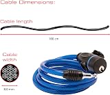 BURG-WÄCHTER Spiral Cable Lock 100 cm with Mounting Bracket 8 mm view 3