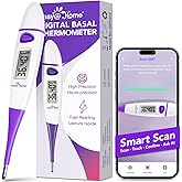 Easy@Home Digital Basal Body Thermometer: Accurate Oral Temperature BBT Thermometer with Premom Fertility Tracker App - 1/100