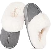 Dokela Kids Slippers Girls Boys Fuzzy House Slippers Winter Warm Soft Plush Lined Memory Foam House Shoes Slip On for Home Bedroom Indoor Outdoor