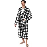 PAVILIA Mens Soft Robe | Warm Fleece Robes for Men, Soft Spa Bathrobe with Shawl Collar and Pockets