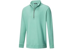 TRUSMOL Quarter Zip Pullover Men Performance Moisture Wicking Heather Golf Pullover Sports 1/4 Zip Pullover Mens Sweatshirt