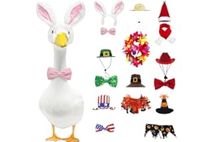 KEDAIJIN 8 Set Holiday Porch Goose Outfits All Seasons Holiday Bundle St. Patrick Easter Summer Hawaiian 4th of July Fall Lawn Goose Clothing Porch Clothes for Patio Yard Lawn Decor
