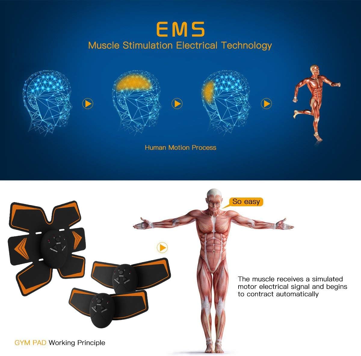 Antmona Abs Stimulator, Muscle Toner - Abs Stimulating Belt- Abdominal Toner- Training Device for Muscles- Wireless Portable to-Go Gym Device- Muscle Sculpting at Home- Fitness Equipment, Black : Sports & Outdoors