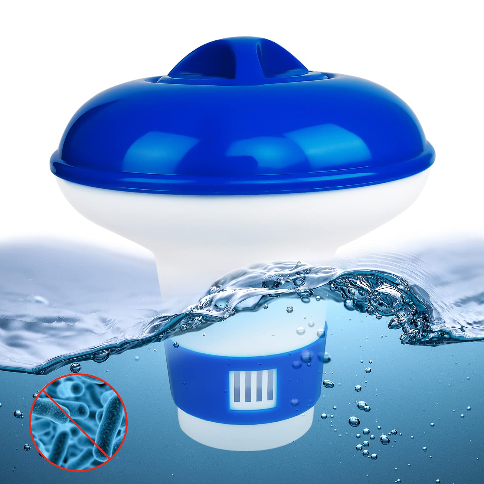 Yisscen Pool Dosing Float, 5 Inch Chlorine Dosing Float, Adjustable, Chlorine Dispenser for Pool, Automatic, Float Chemical Dispenser for Cleaning Whirlpools Swimming Pool Jacuzzis and Spas