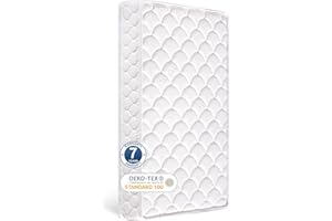 Tiankehan Dual-Sided Crib Mattress & Toddler Mattress – 52" x 27.6" x 5",100% Knitted Fabric, Moisture Absorbent & Breathable, Fits Standard Full-Size Cribs & Toddler Beds