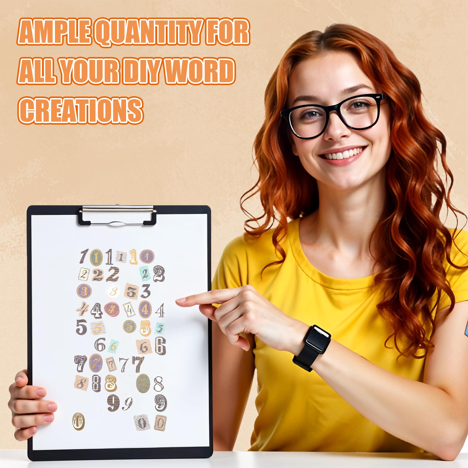 24 Sheet Vintage Scrapbook Stickers, Cute Alphabet Number Stickers, Scrapbook Sticker Graffiti, Self Adhesive Decals Supplies for Scrapbooks, Notebook, Classroom Decor, Door, Mailbox, Water Bottle