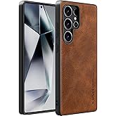 X-level for Samsung Galaxy S25 Ultra Case,Slim Premium PU Leather Soft TPU Bumper Shockproof Protective Phone Cover for Samsung S25 Ultra 2025 (Brown)