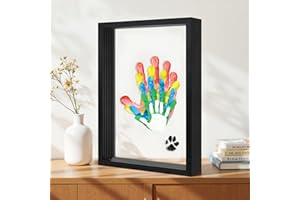 Omrhvi Family Handprint Kit, DIY Craft Keepsake, Hand Print Photo Frame, Family Gifts for New Mom, New Baby, New Parents, Grandparents, Mother's Day, Father's Day, Adoption Day, Anniversary
