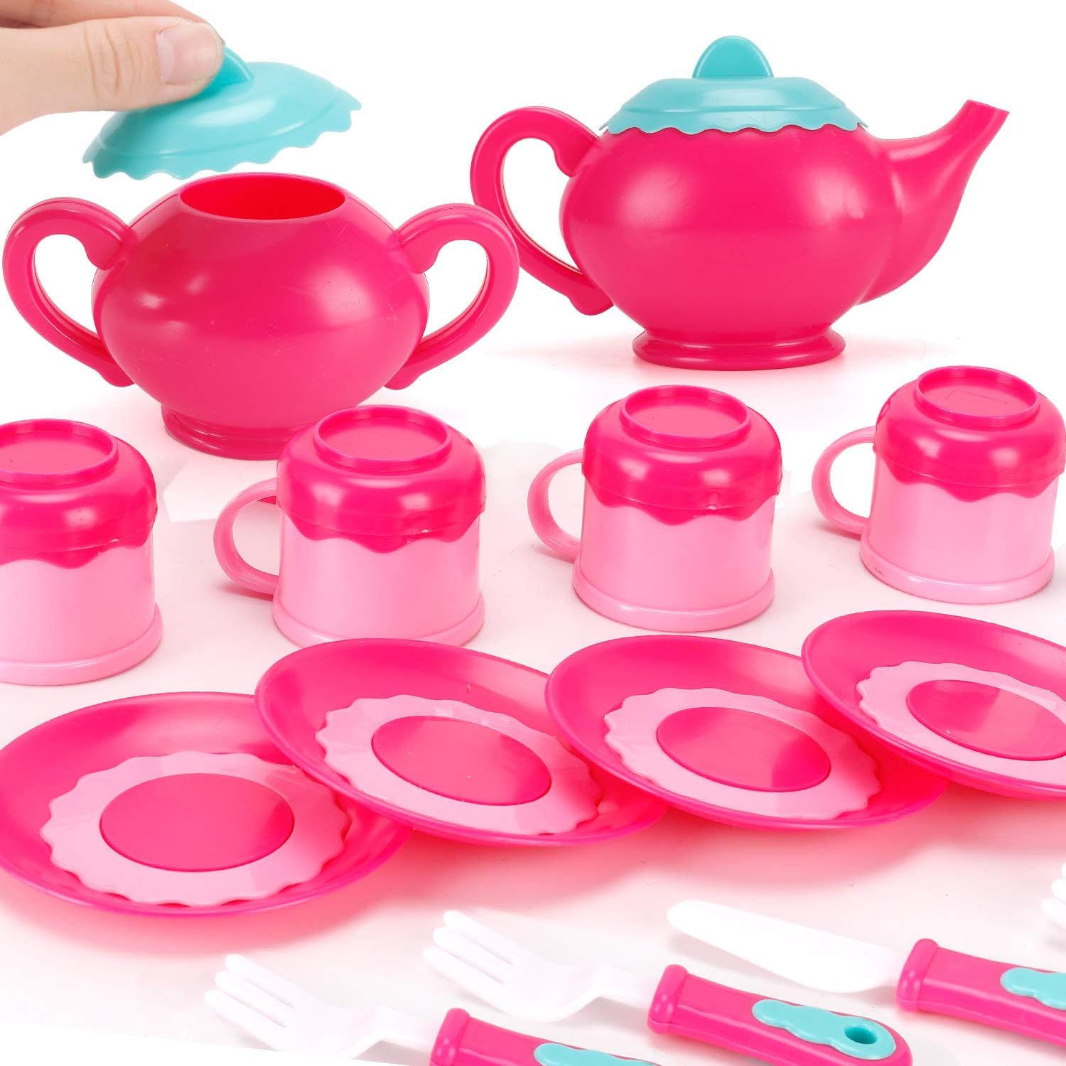 chad valley pink tea party set