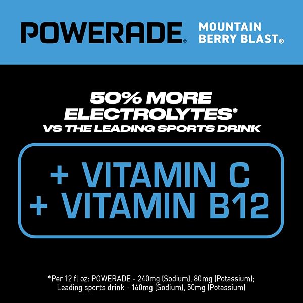 POWERADE SPORTS DRINK MOUNTAIN BERRY BLAST, 12 OUNCE (PACK OF 8)