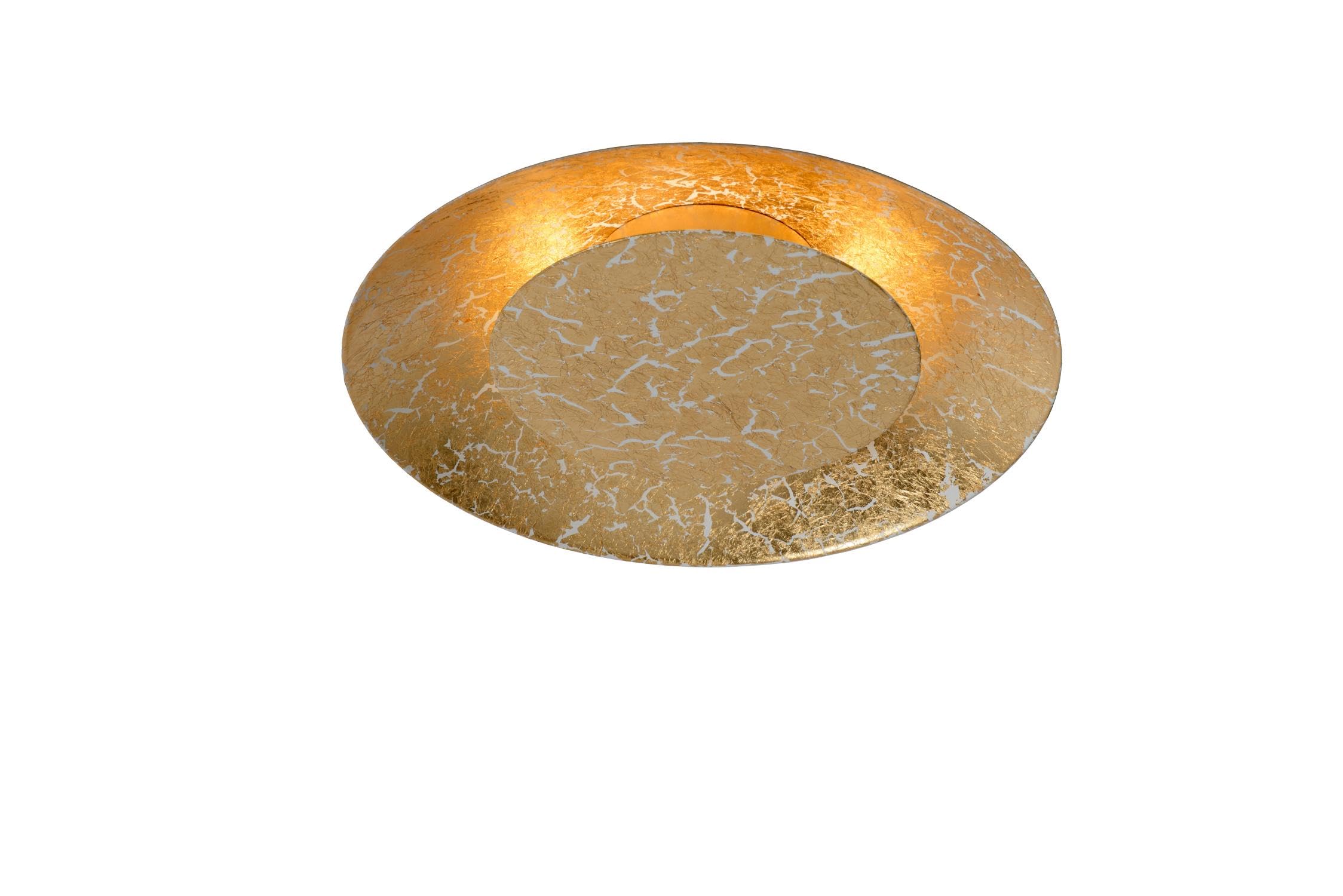 LUCIDE FOSKAL - Flush Ceiling Light - Ø 21,5 cm - LED - 1x6W 2700K - Brass