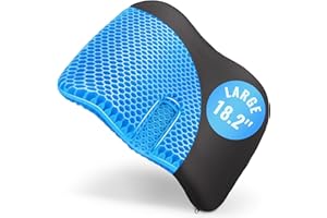 TITIROBA Gel Cushion U-Shaped Groove for Tailbone Pain Relief Large Long Sitting Pressure Seat Cushion Breathable Non-Slip Honeycomb Seat Pad Office Home Wheelchair Desk Essential Products(Dark Blue)